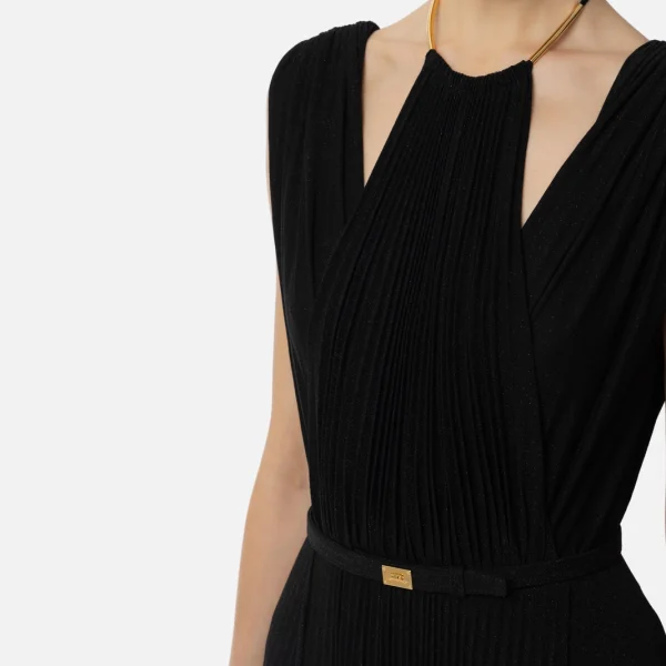 Rochie de covor roșu din lurex cu curea elisabetta franchi - Anna Forgaci