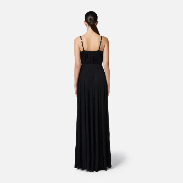 Rochie de covor roșu din jerseu lurex cu floare brodată elisabetta franchi - Anna Forgaci