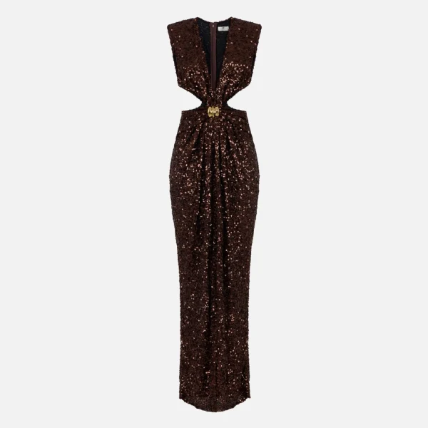 Rochie de covor roșu cu paiete elisabetta franchi - Anna Forgaci