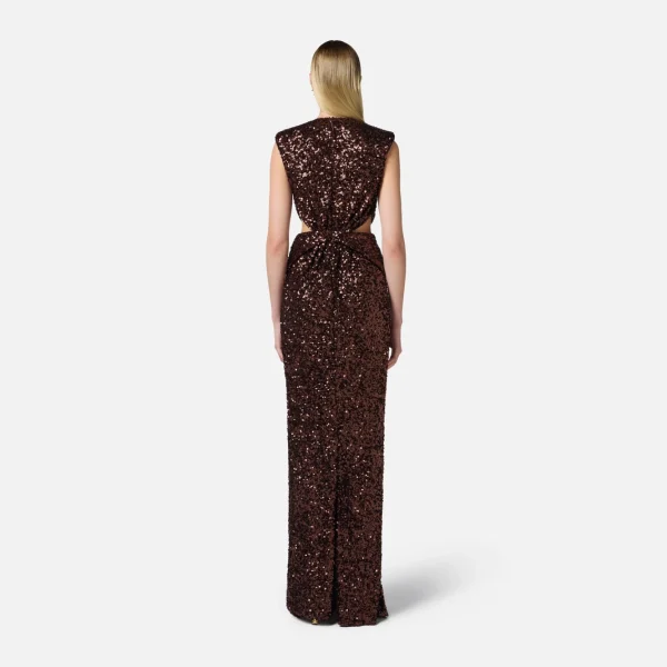 Rochie de covor roșu cu paiete elisabetta franchi - Anna Forgaci