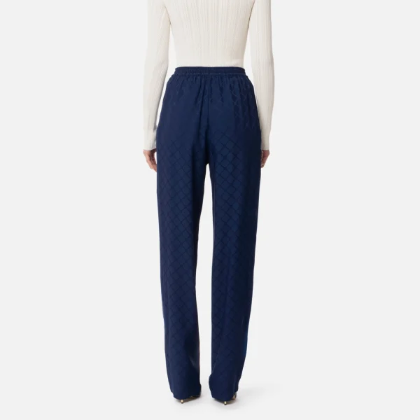 Pantaloni de trening din satin cu diamant jacquard elisabetta franchi - Anna Forgaci