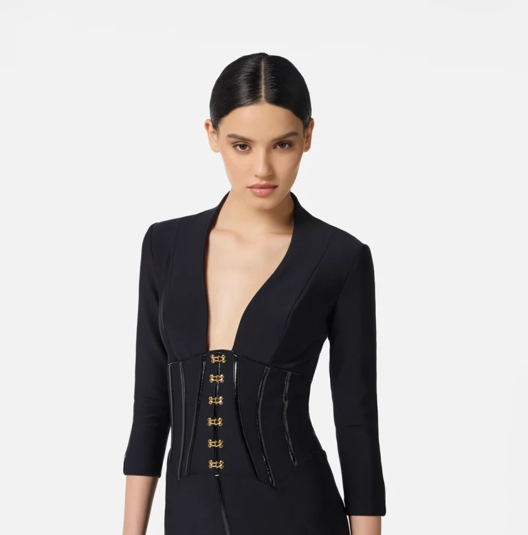 Rochie din neopren cu detalii tip corset - Anna Forgaci
