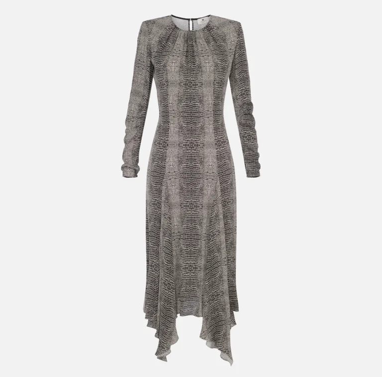 Rochie din georgette cu imprimeu de piton - Anna Forgaci