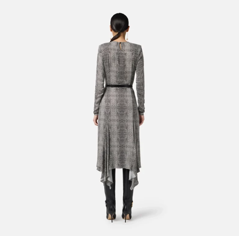 Rochie din georgette cu imprimeu de piton - Anna Forgaci
