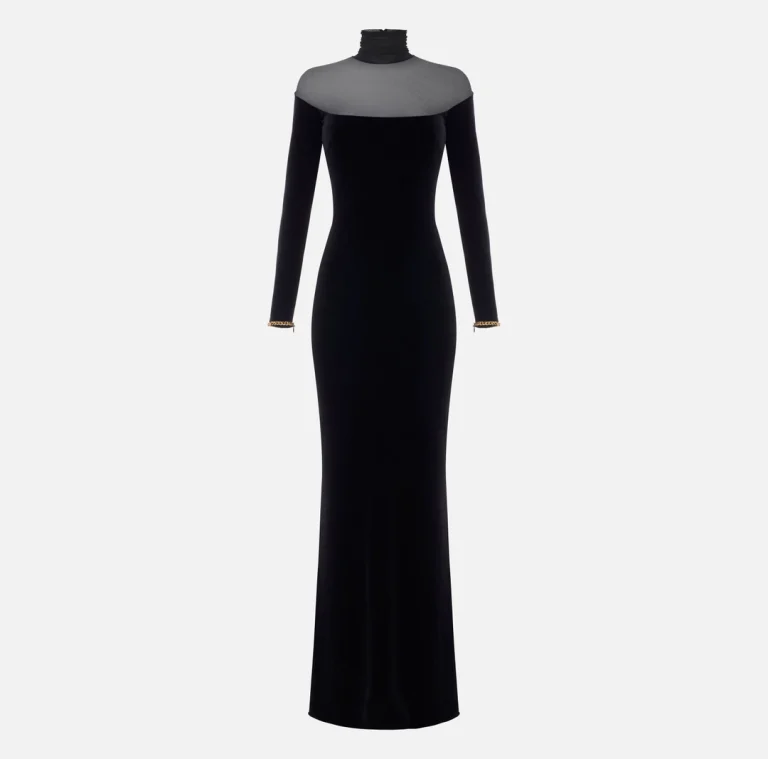 Rochie red carpet din catifea și jersey elisabetta franchi - Anna Forgaci