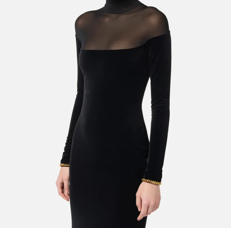 Rochie red carpet din catifea și jersey elisabetta franchi - Anna Forgaci