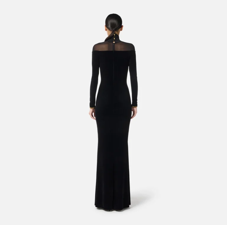 Rochie red carpet din catifea și jersey elisabetta franchi - Anna Forgaci