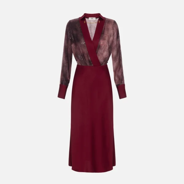 Rochie din satin cu imprimeu de piton elisabetta franchi - Anna Forgaci