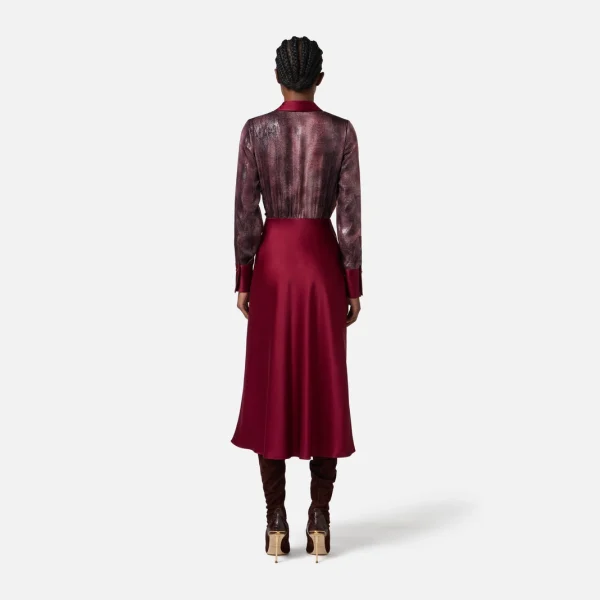 Rochie din satin cu imprimeu de piton elisabetta franchi - Anna Forgaci
