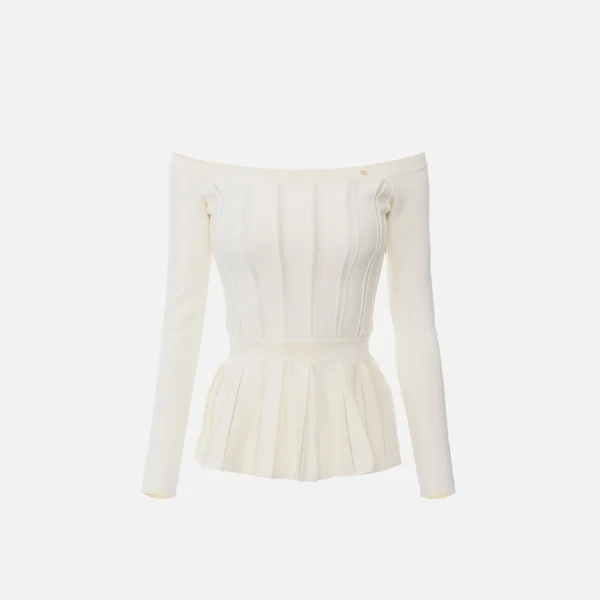 Top din tricot de viscoză cu *peplum*. - Anna Forgaci