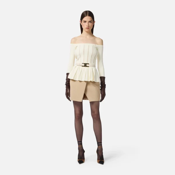 Top din tricot de viscoză cu *peplum*. - Anna Forgaci