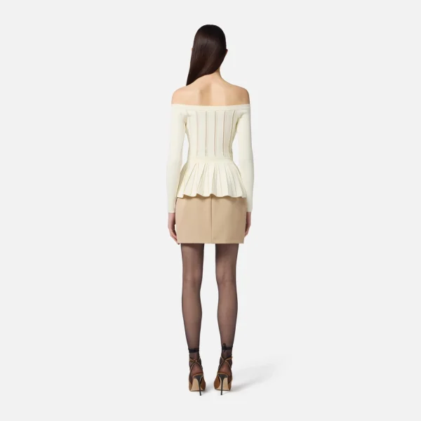 Top din tricot de viscoză cu *peplum*. - Anna Forgaci